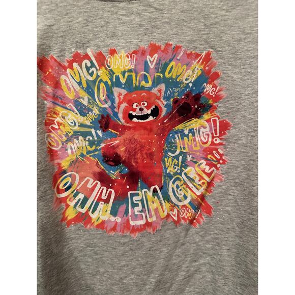 NWT Disney Parks Pixar Turning Red Mei Panda OMG Abstract Art tee M - Picture 2 of 4